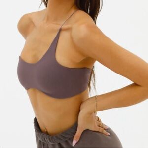 Joah Brown Mauve One-Shoulder Sports Bra